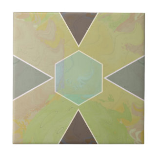 Geo Abstract Pastel Marble Olive Green Tegeltje