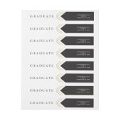 Geo Afstuderen faux foil return address label (Vel)