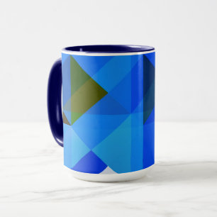 Geo Art Blue Color Block Mok