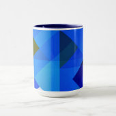Geo Art Blue Color Block Mug (Centre)