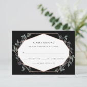 Geo Black vert | Rose Gold Wedding RSVP (Debout devant)