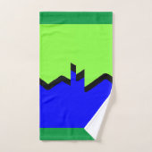 Geo Bleu Et Vert Jagged (Serviette à main)