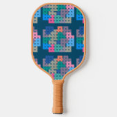 Geo Bricks Puzzle Pickleball Paddle (Achterkant)