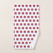 Geo Carrés Répéter Blanc (Serviette à main)