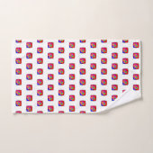 Geo Carrés Répéter Blanc (Serviette à main)