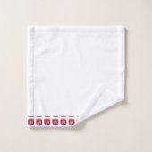 Geo Carrés Répéter Ton Blanc (Gant de toilette)
