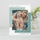 Geo Colorblock Photo Carte de vacances (Debout devant)