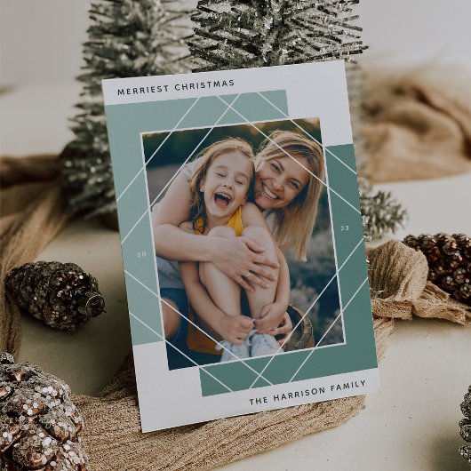 Geo Colorblock Photo Carte de vacances