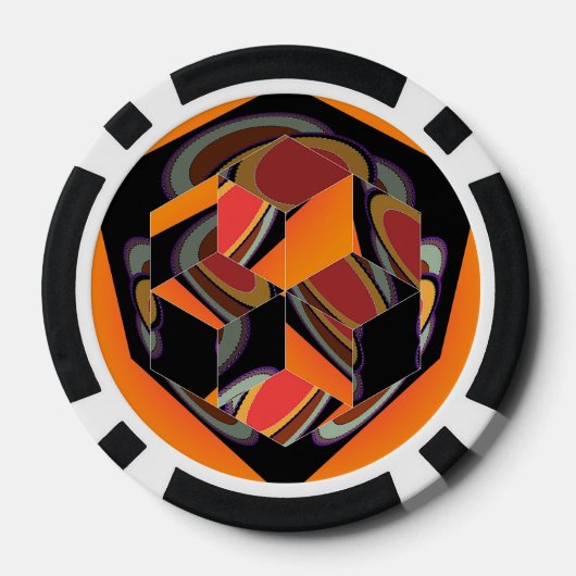 Geo Cube Poker Chips (Achterkant)