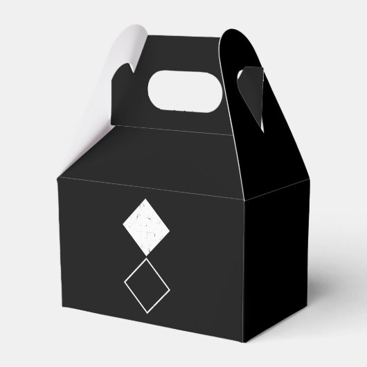 Geo Diamond Square Bedankdoosjes (Voorkant Zijde)