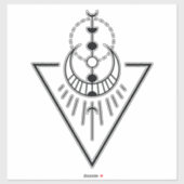 Geo Driehoek Maan Fases Sticker (Vel)