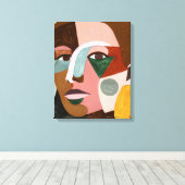 Geo Face Canvas Afdruk (Insitu (Houten vloer))