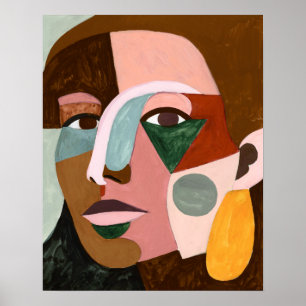 Geo Face Poster