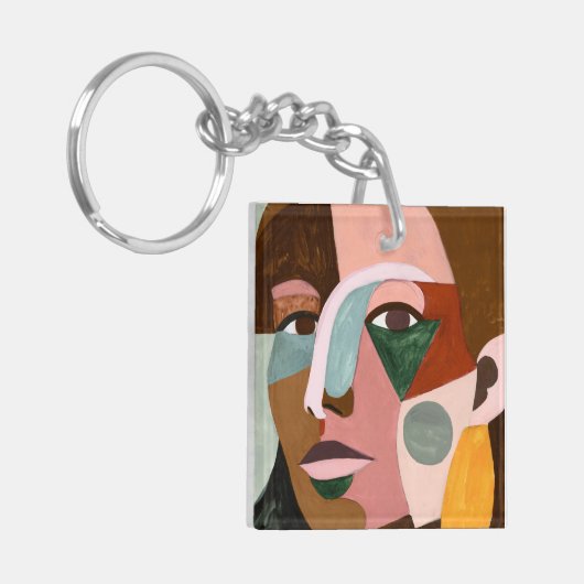 Geo Face Sleutelhanger (Voorkant Links)