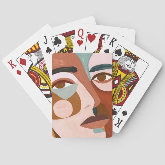 Geo Face Upclose Pokerkaarten (Achterkant)