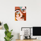 Geo Face Upclose Poster (Thuiskantoor)