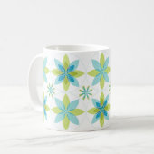 Geo-fleur-seafoam de tasse de café (Devant gauche)