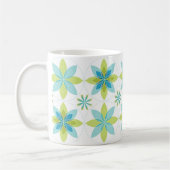 Geo-fleur-seafoam de tasse de café (Gauche)