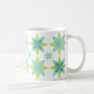 Geo-fleur-seafoam de tasse de café