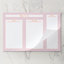 Geo Floral Lila Sinaasappel Grote Tearaway Paper P