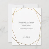 Geo Gold Tuxedo Groomsman Request Card Kaart (Achterkant)
