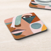 Geo Half Face Bier Onderzetter (Linkerzijde)