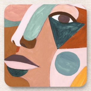 Geo Half Face Bier Onderzetter