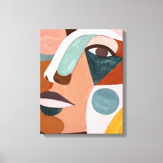Geo Half Face Canvas Afdruk (Voorkant)