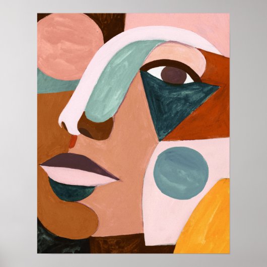 Geo Half Face Poster (Voorkant)