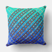 Geo Herhaal Blauw Groen Kussen (Achterkant)