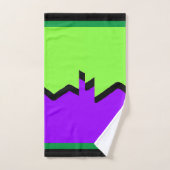 Geo Jagged violet et vert (Serviette à main)