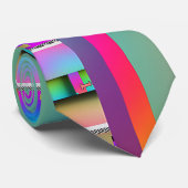 Geo Kleuren Stropdas (Opgerold)