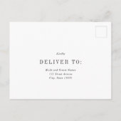 Geo Lijst Wedding RSVP Reply Card Briefkaart (Achterkant)