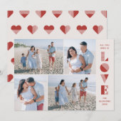 Geo Love 4-Photo Valentijnsdag Kaart — Cherry (Voorkant / Achterkant)