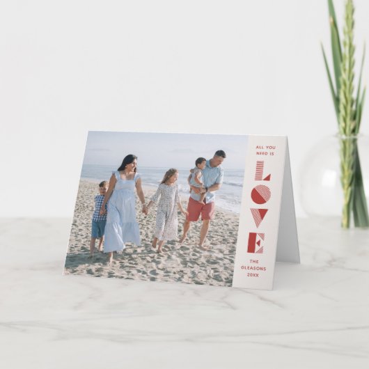 Geo Love Valentine's Day Carte photo - Cherry (Devant)