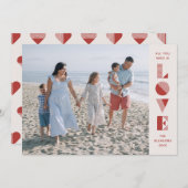 Geo Love Valentine's Day Carte photo - Cherry (Devant / Derrière)