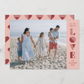 Geo Love Valentine's Day Carte photo - Peach (Devant / Derrière)