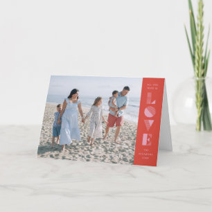 Geo Love Valentine's Day Carte photo - Rouge