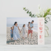 Geo Love Valentine's Day Carte photo - Saumon (Debout devant)