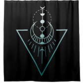 geo maanfmetingen douchegordijn (Voorkant)