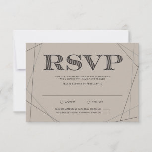 Geo Modern Bar / BBT Mitzvah RSVP-kaart RSVP Kaartje