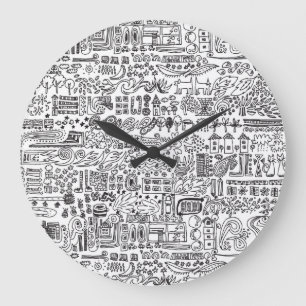 Geo ontwerp abstract patroon. grote klok