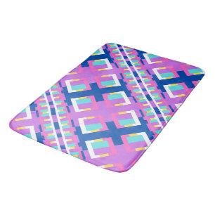 Geo Paars Roze Blauw Badmat