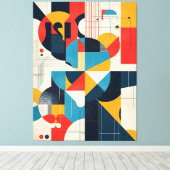 Geo Rhythm Canvas Afdruk (Insitu (Houten vloer))