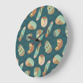 Geo-stap buiten | Blauw patroon Grote Klok (Hoek)