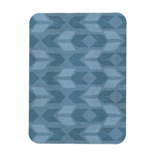 Geo-stap buiten | Blauw pijlpatroon Magneet (Verticaal)