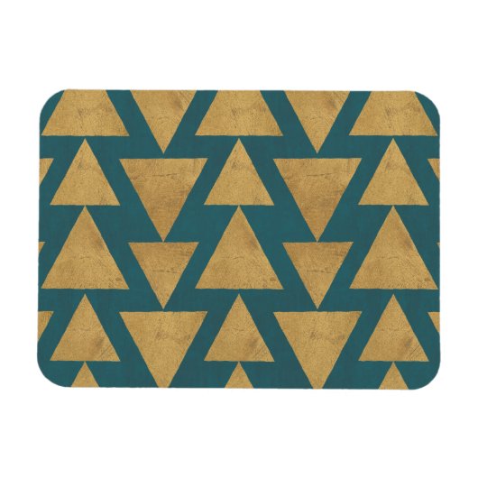 Geo-stap buiten | Blauwgroen gouden en donkere pat Magneet (Horizontaal)