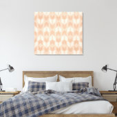 Geo-stap buiten | Coral Arrow Pattern Canvas Afdruk (Insitu (Slaapkamer))