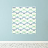 Geo-stap buiten | Geometrisch pasteipatroon Canvas Afdruk (Insitu (Houten vloer))