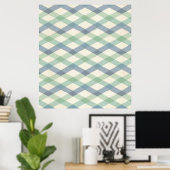 Geo-stap buiten | Geometrisch pasteipatroon Poster (Thuiskantoor)